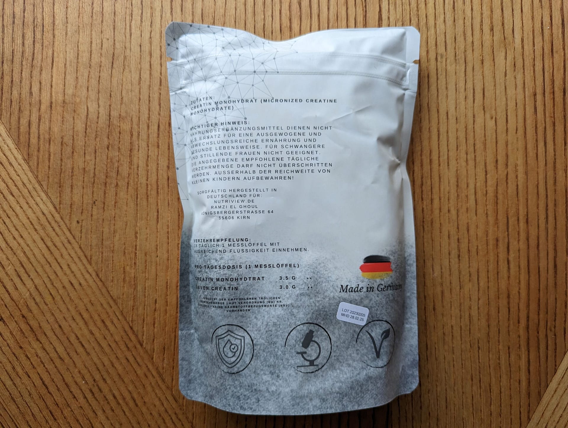 Kreatin im Test von nutriview
